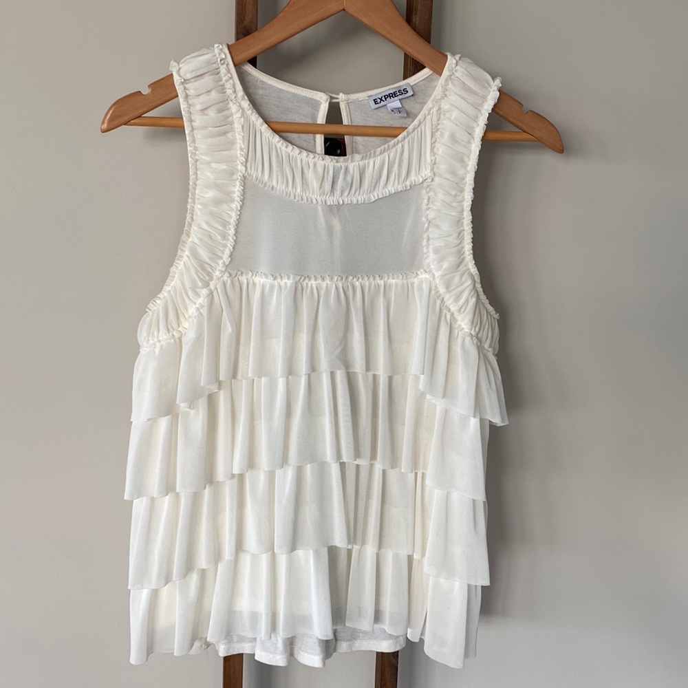 Sleeveless Ruffled Top
